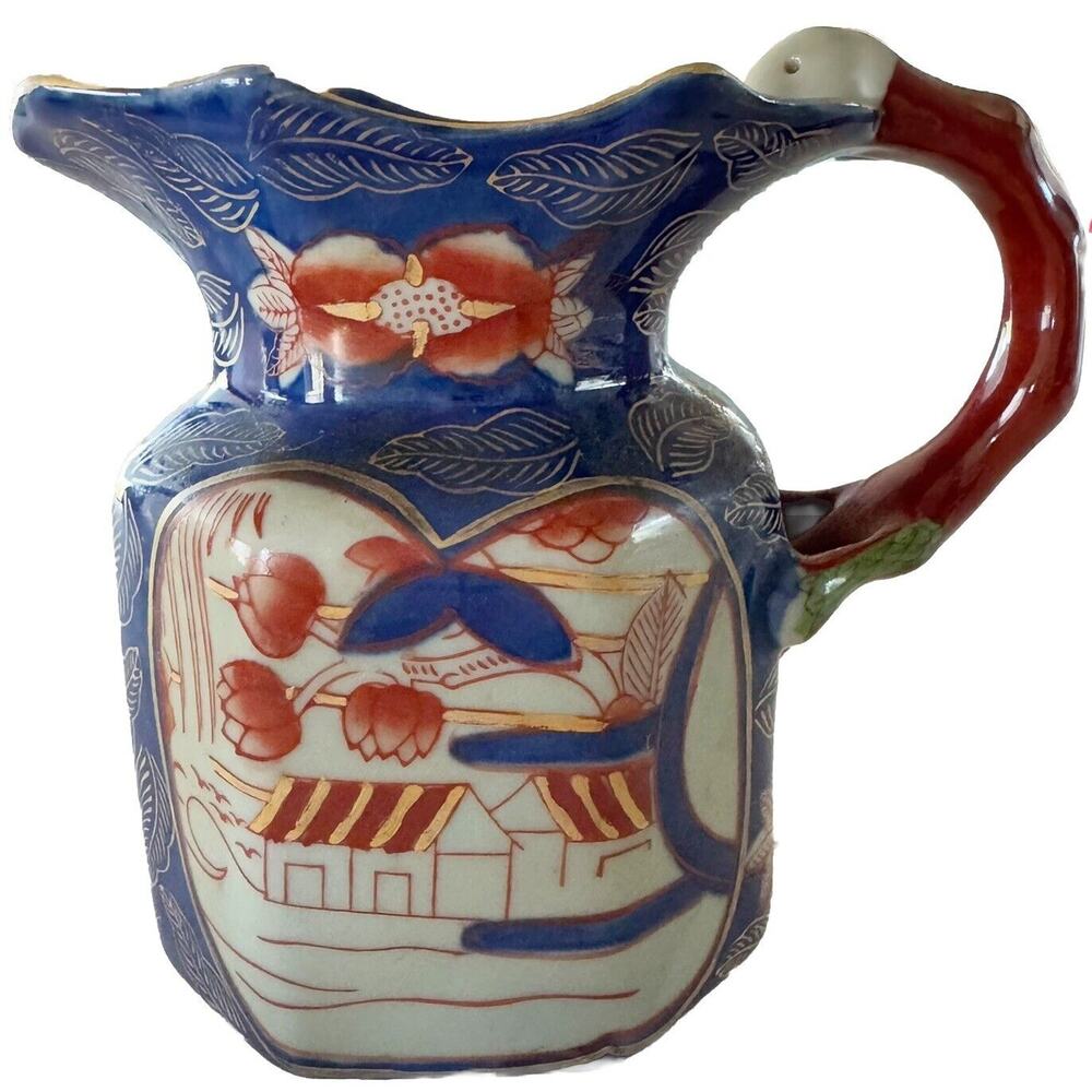 VICTORIA WARE Ironstone‎ IMARI Jug PITCHER hand-painted Gilt Vintage Orientalia
